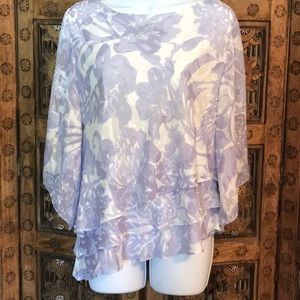 Alex Evenings lovely tiered blouse size L